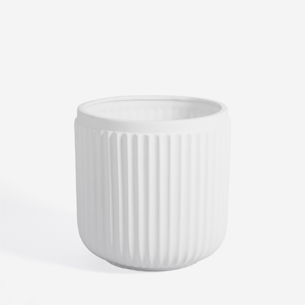 Paris Fluted Planter - White