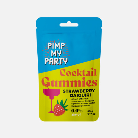 Pimp My Party Cocktail Gummies Strawberry Daiquiri packaging on a white background