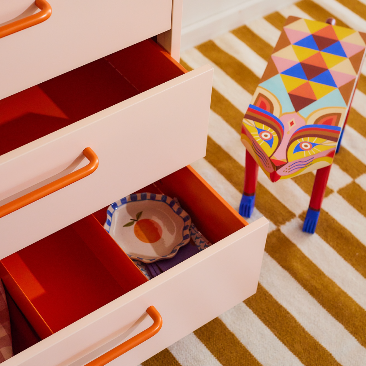Popstrukt Sprinkles Chest of Drawers - Peach Pop