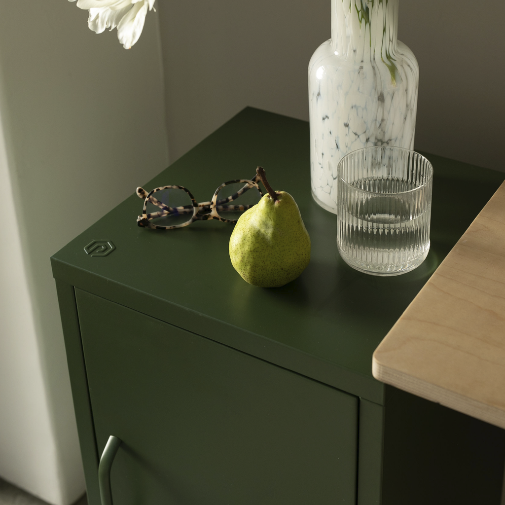 Popstrukt Sugar Cube Side Table - Dark Olive