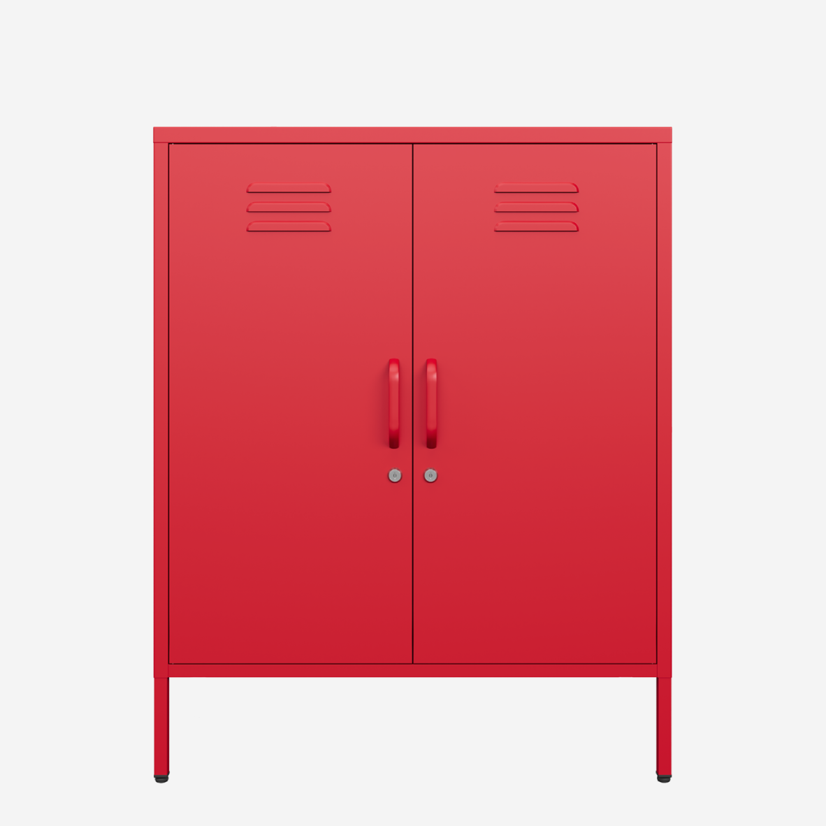 Popstrukt Sugar Cube Cabinet - Red Polka
