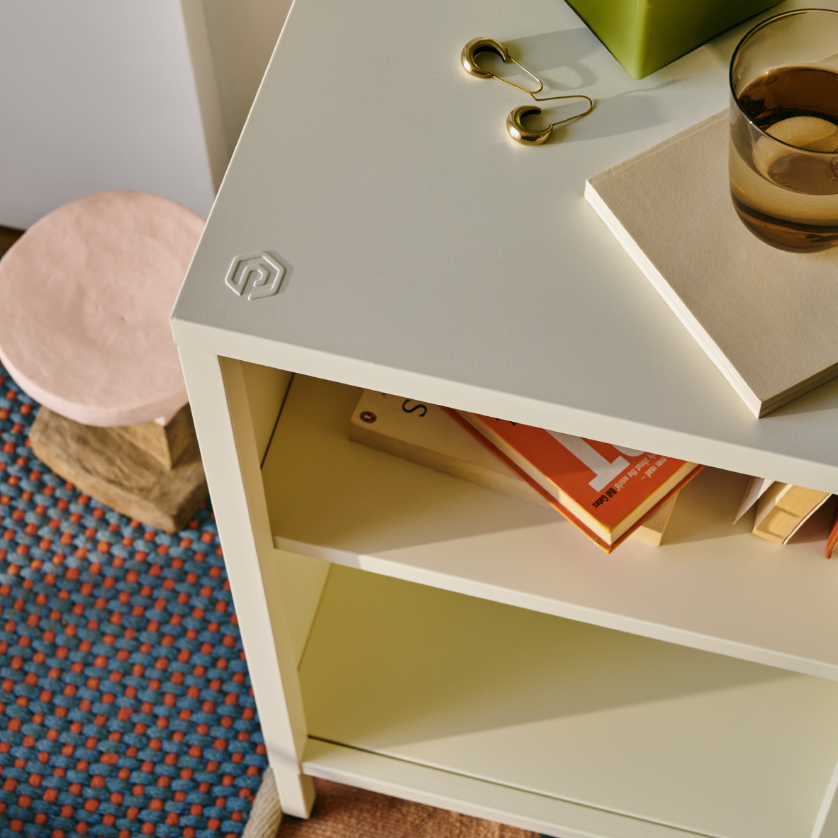 Popstrukt Wafer Side Table - Soft White Sand