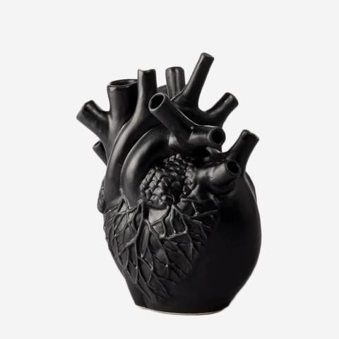 Pumping Heart Vase Medium - Black