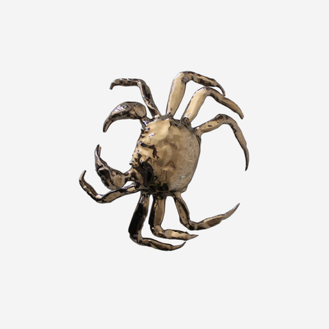 Ceramic Crab Sculpture - Bronze