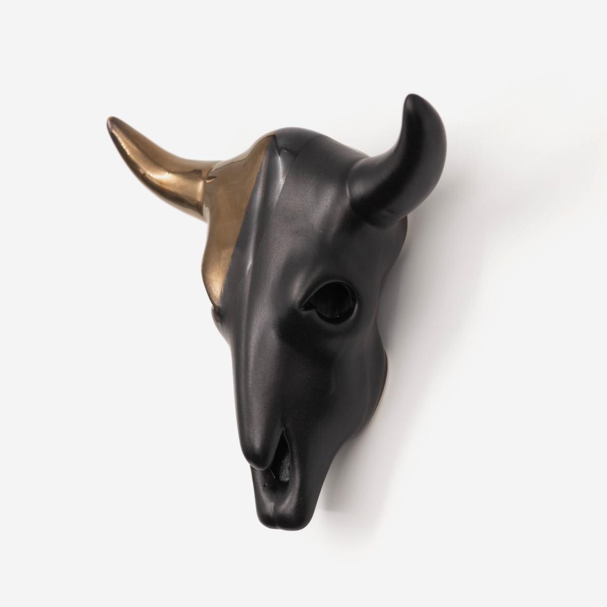 Cow Skull Medium - Black / Bronze