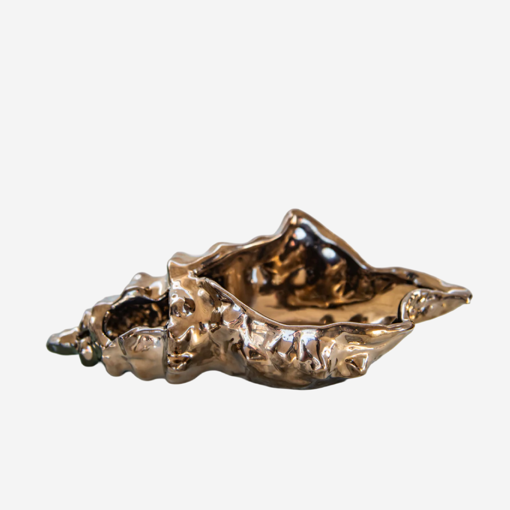 Mermaid Seashell Vessel - Bronze
