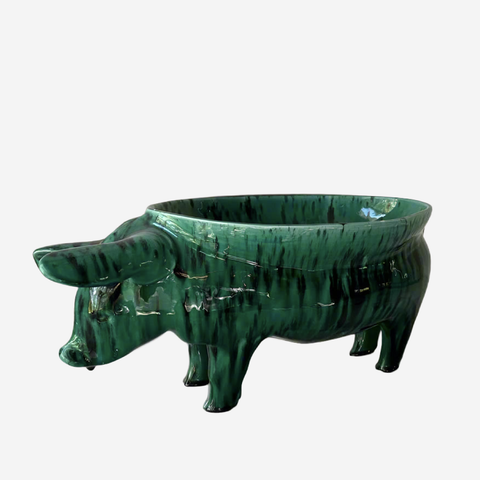 Pig Bowl - Emerald Green