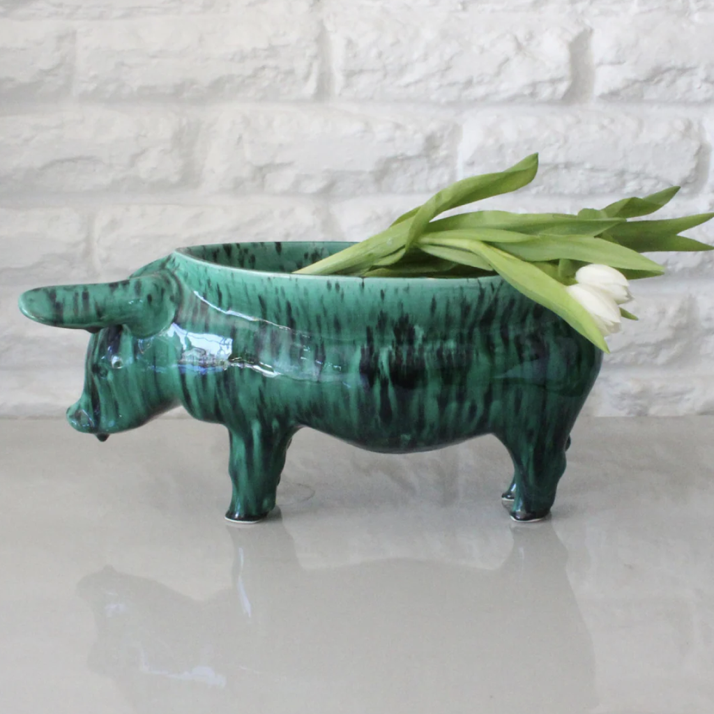 Pig Bowl - Emerald Green