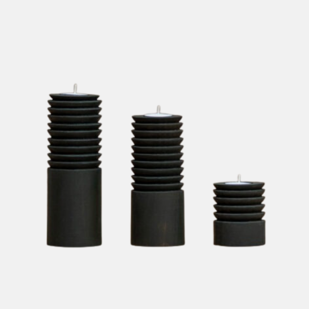Ripple Candle Holder - Black