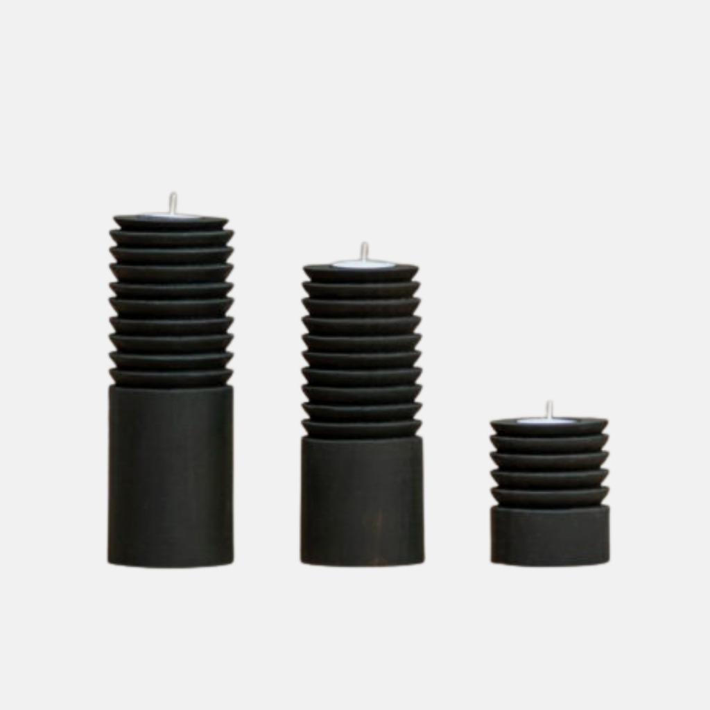 Ripple Candle Holder - Black
