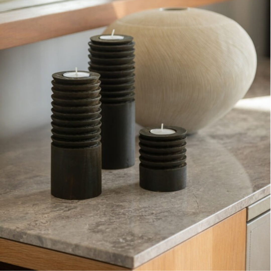 Ripple Candle Holder - Black