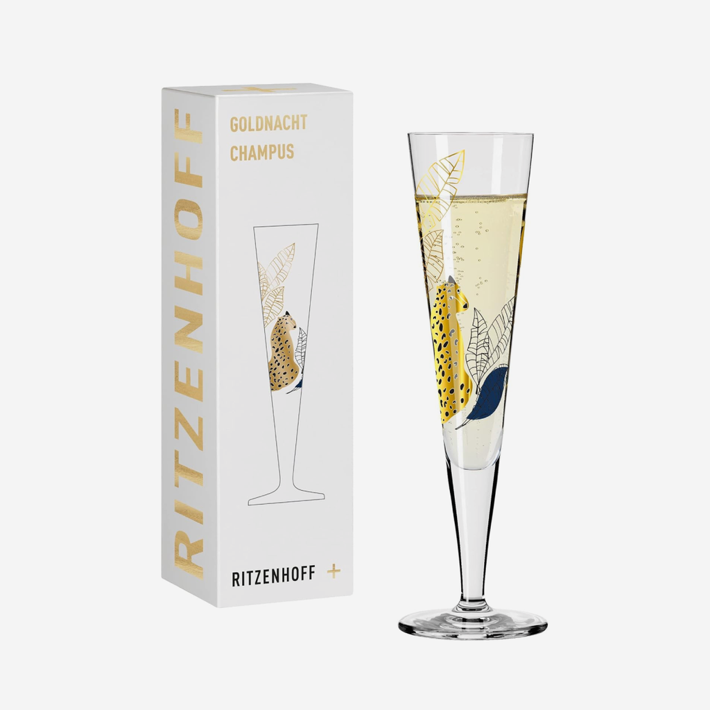 GoldNight Champagne Glass - Concetta Lorenzo