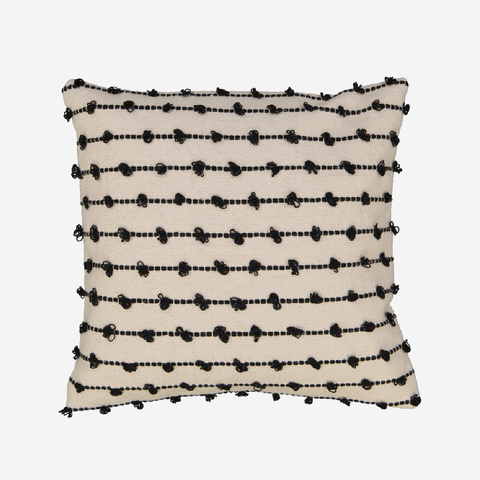 Scatter Cushion - Black Bobbles