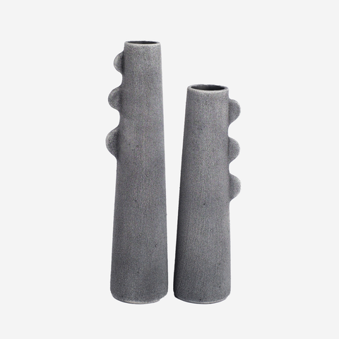 Slim Flute Vase - Charcoal