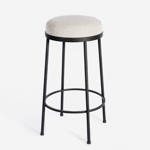 Stockholm Round Kitchen Stool - Sand