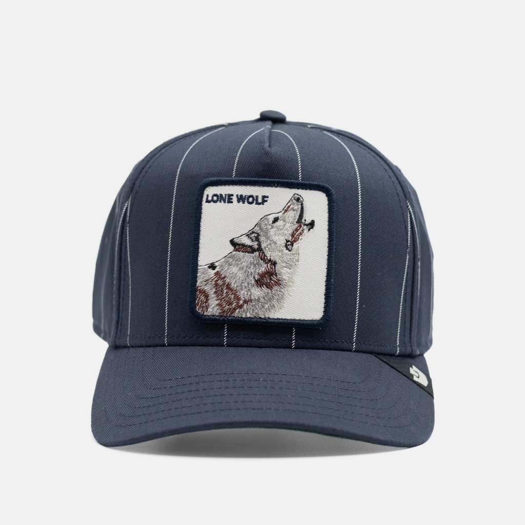 The Lone Wolf Pinstripe Trucker - Navy