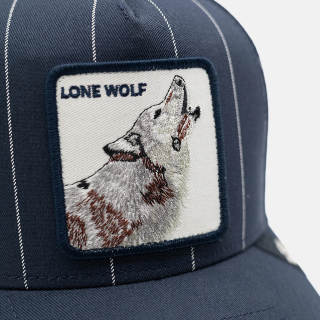 The Lone Wolf Pinstripe Trucker - Navy