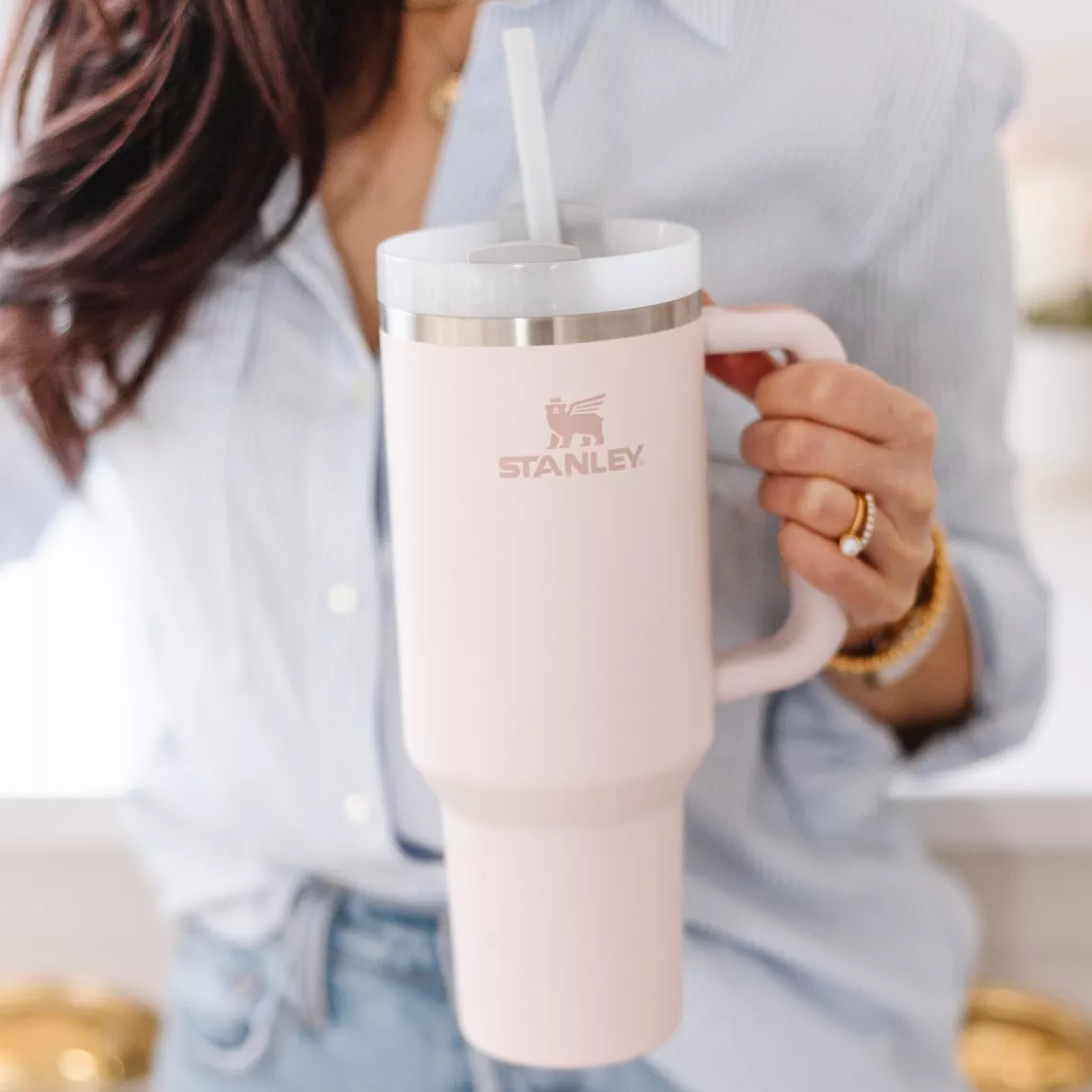 The Quencher FlowState Tumbler 1.18L - Rose Quartz