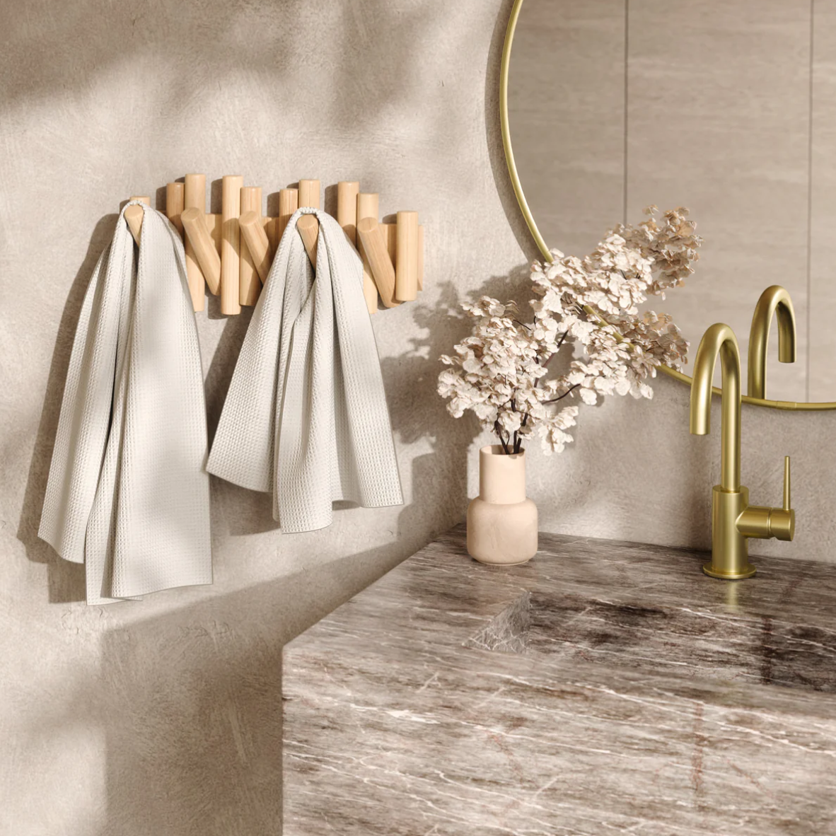 Picket Rail Wall Hook - Natural