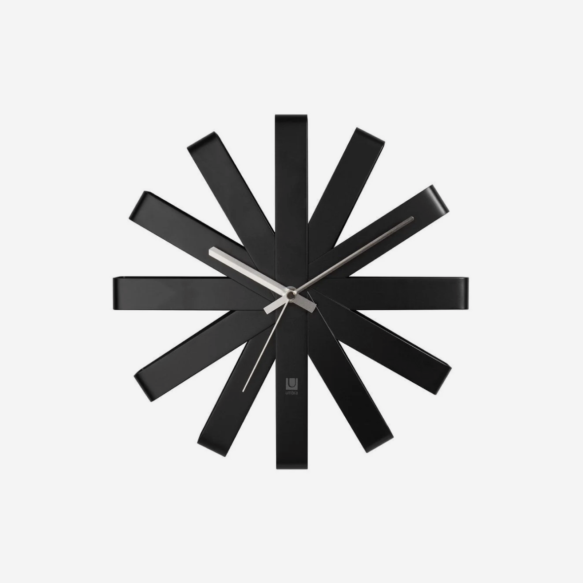 Ribbon Wall Clock - Black