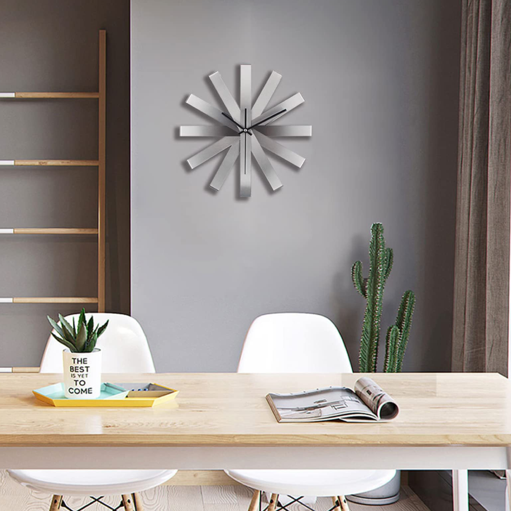 Ribbon Wall Clock - Steel