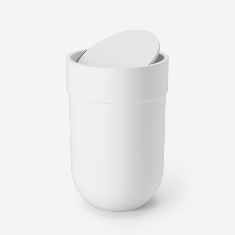 Touch Trash Can - White