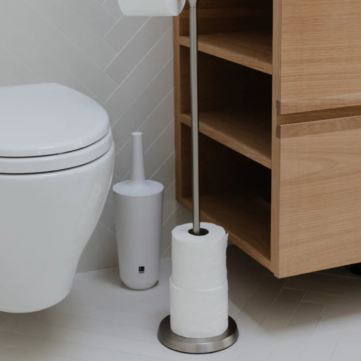 Tucan Toilet Paper Stand - Nickel