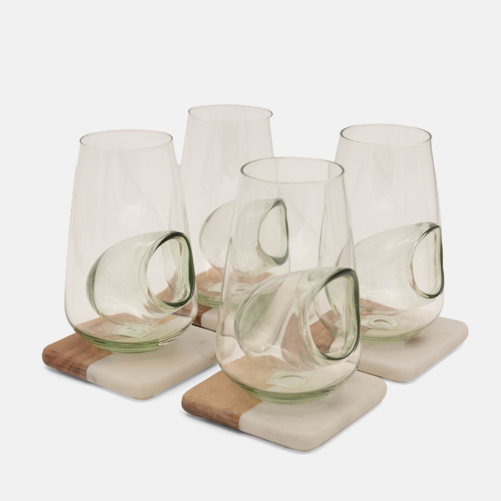 Beer Glasses & Coaster Set Combo