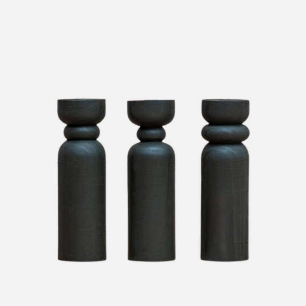 Zuri Candle Holders (Set of 3) - Black