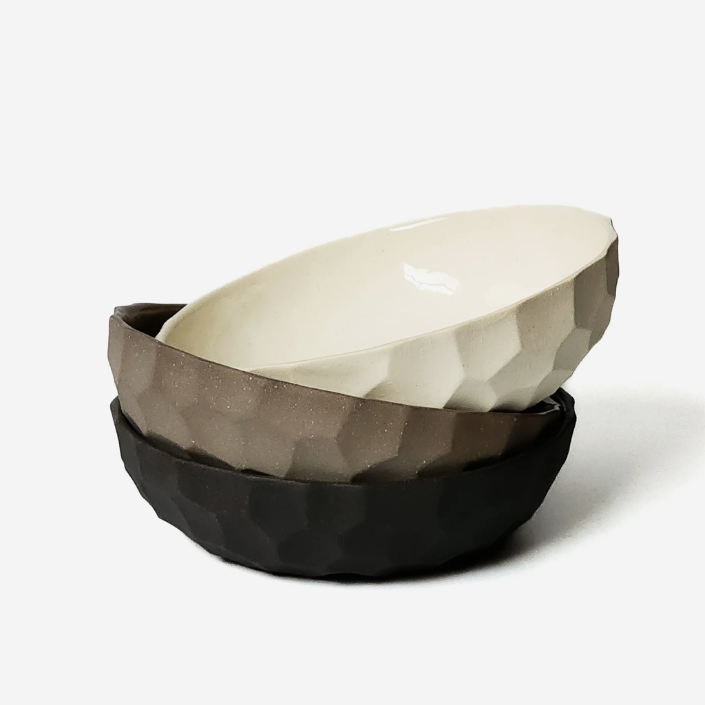 Carve Bowl / Low - Ivory