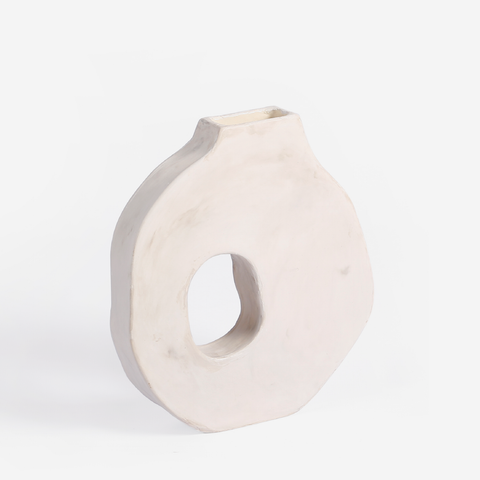 Doughnut Vase - Moroccan White