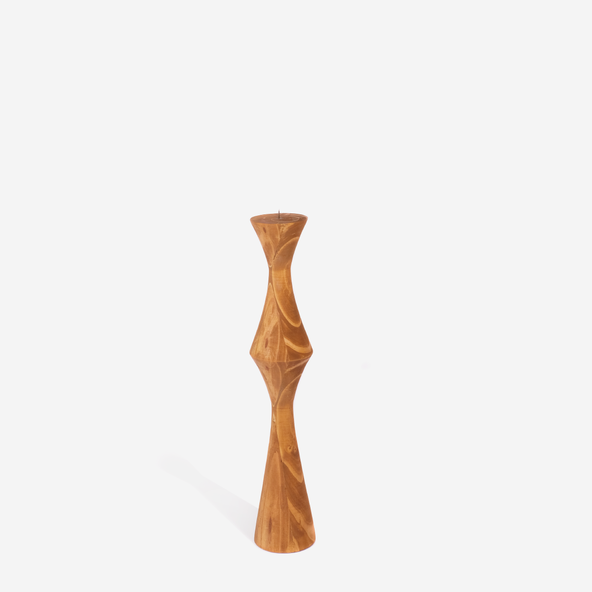 Geo Floor Candle Holder - Cognac