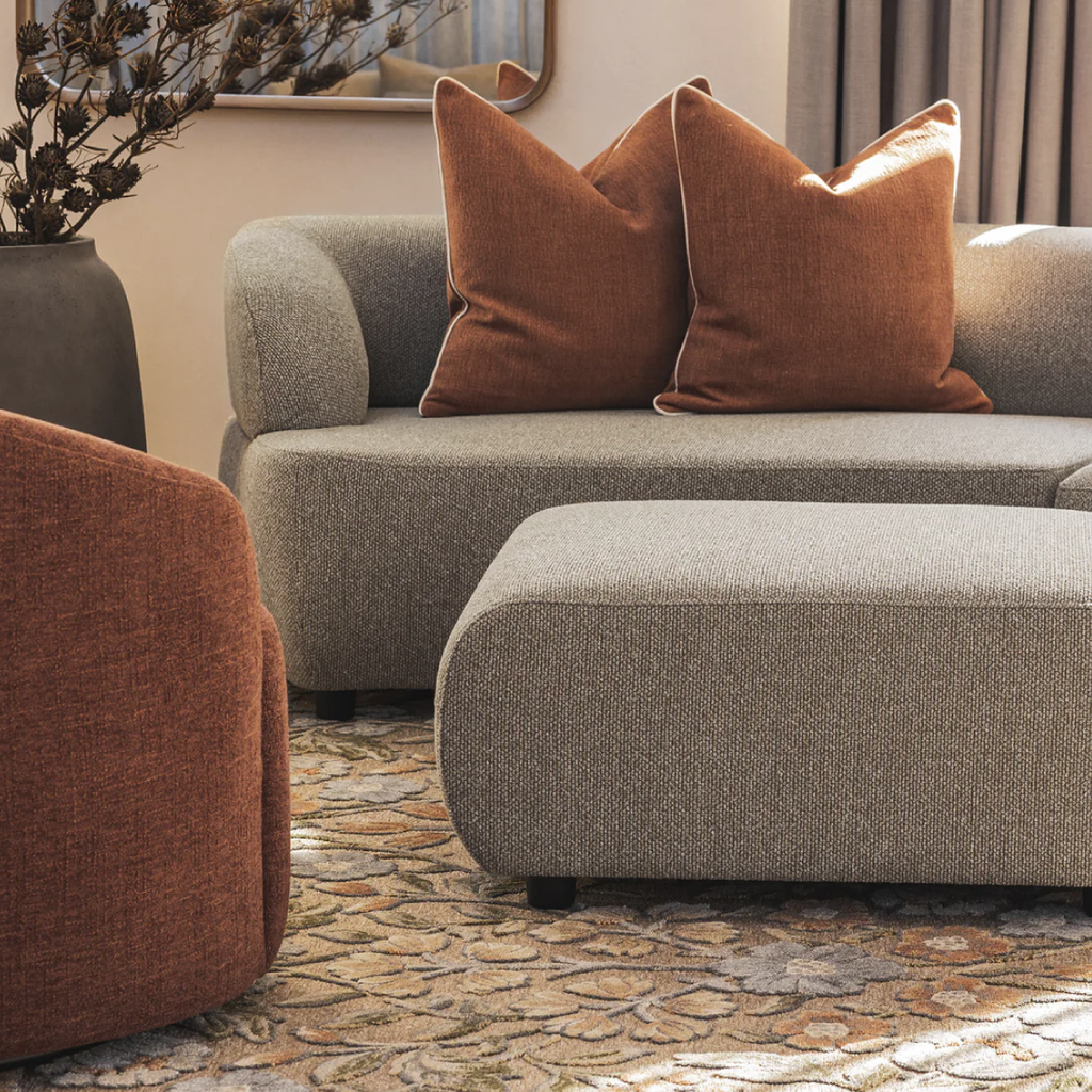 Echo Ottoman - Linseed