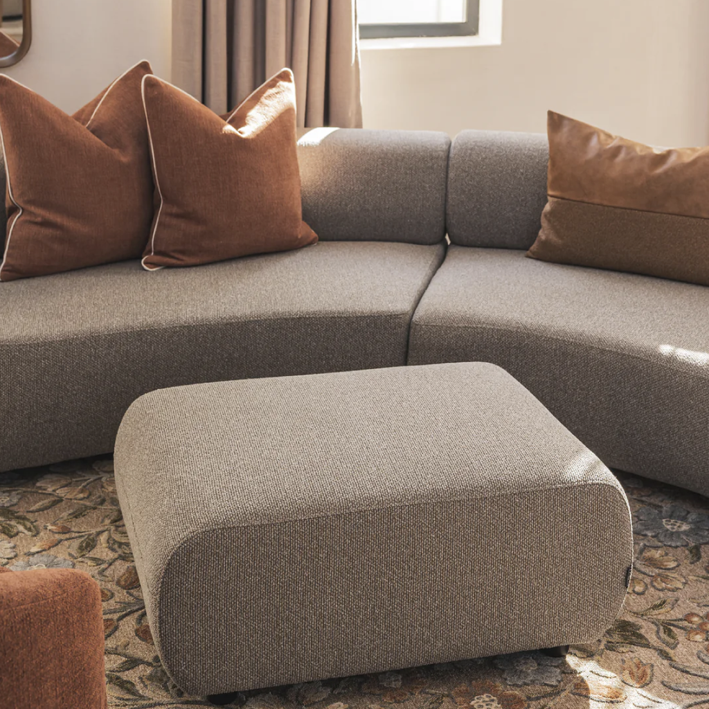 Echo Ottoman - Linseed
