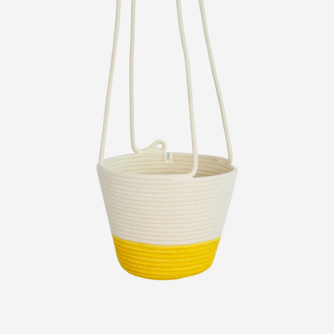 Hanging Planter - Yellow Block