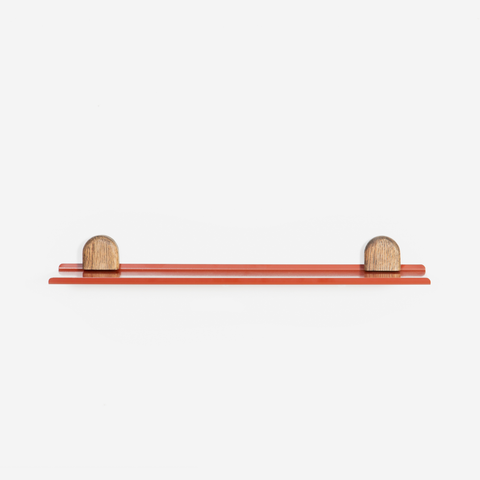 Bobby Shelf - Oxy Red / Dark Oak