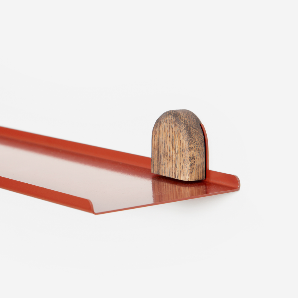 Bobby Shelf - Oxy Red / Dark Oak