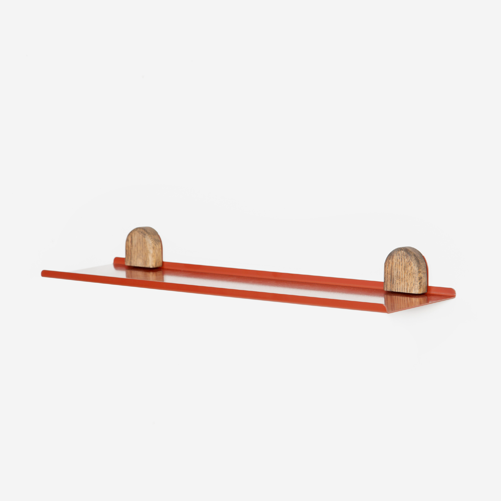 Bobby Shelf - Oxy Red / Dark Oak