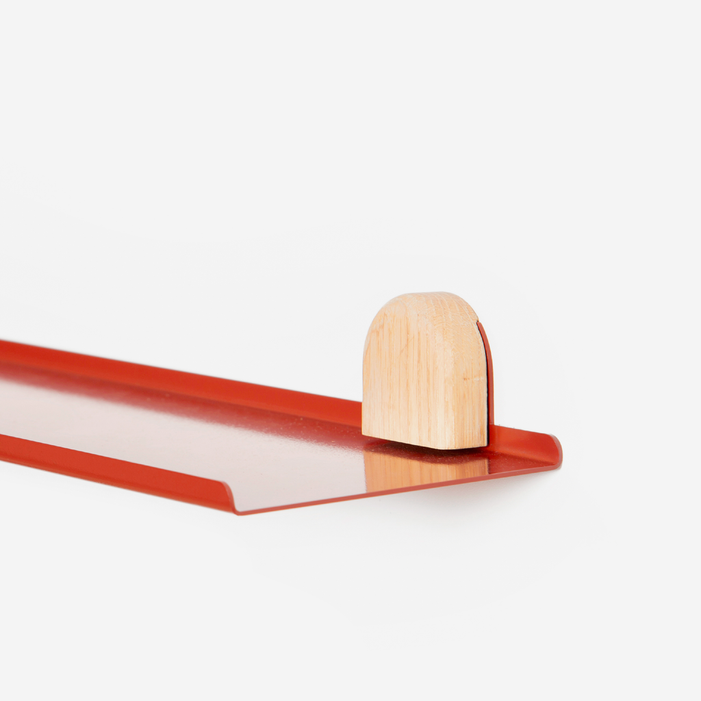 Bobby Shelf - Oxy Red / Light Oak