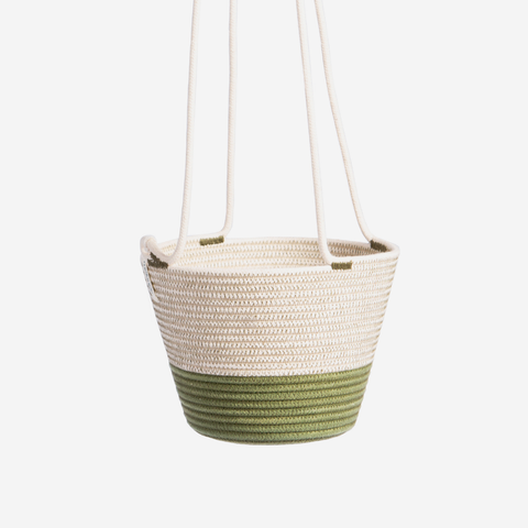 Hanging Planter - Olive Block