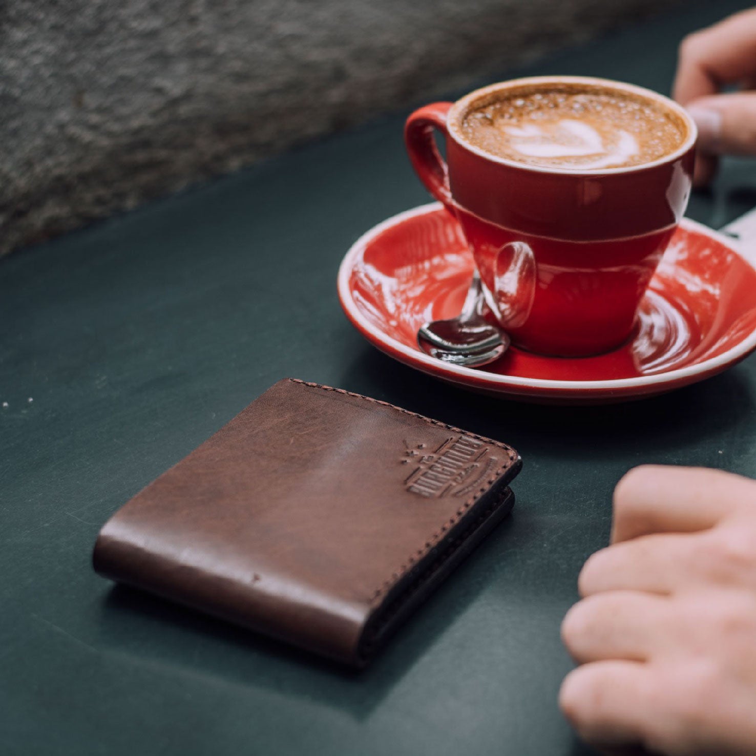 Bifold Leather Wallet - Brown