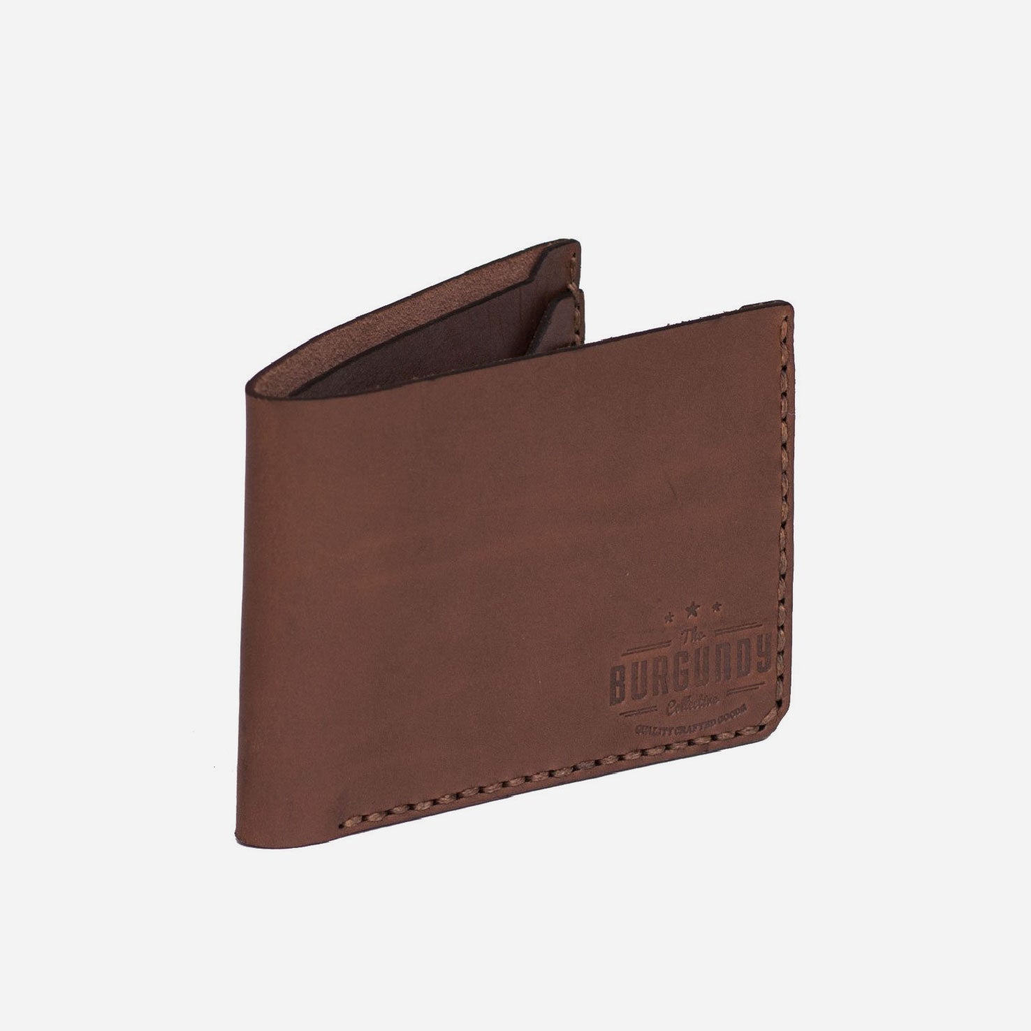 Bifold Leather Wallet - Brown