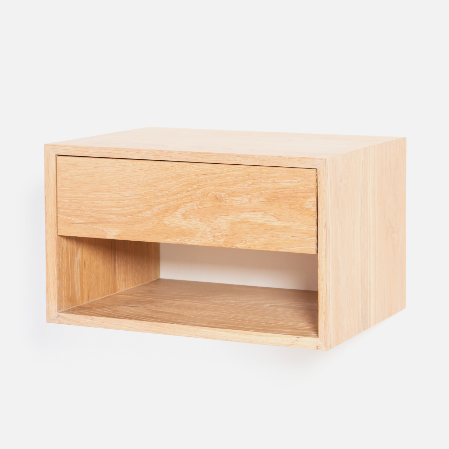 Copenhagen Floating Bedside Table - Light Oak