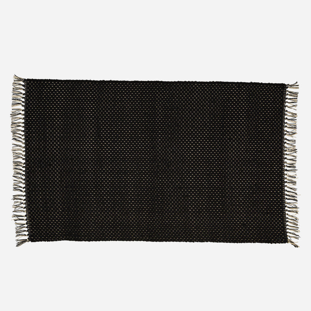 Herringbone Rug - Black & Taupe