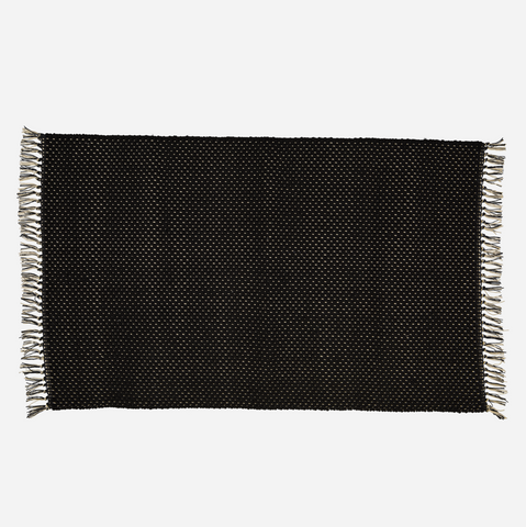 Herringbone Rug - Black & Taupe