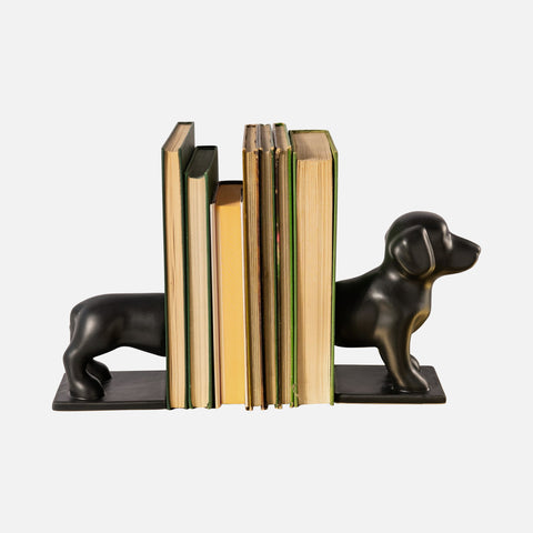 Korea Sausage Dog Bookends - Black