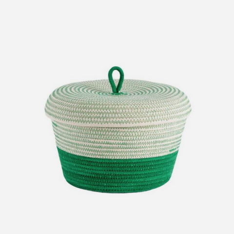 Lidded Basket - Greenery