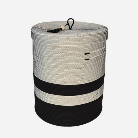 Lidded Laundry Basket - Liquorice