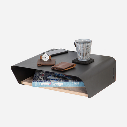 Stockholm Wall Mounted Bedside Table - Black