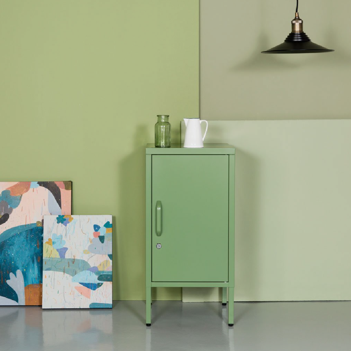 Popstrukt Sugar Cube Side Table - Reed Green